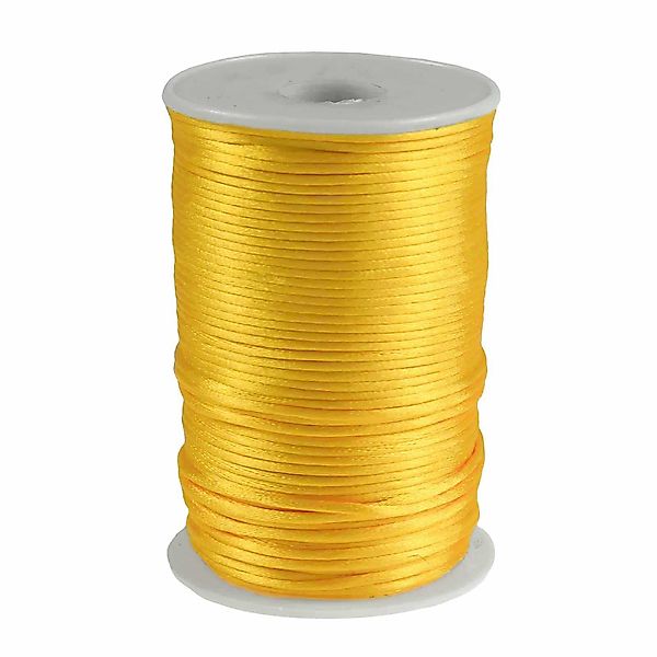 maDDma 90m Satinschnur 2mm Seil, gelb günstig online kaufen