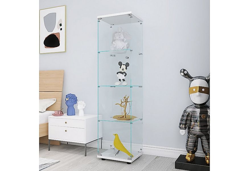 Furnishings Home Glasvitrine Vitrine Doppeltür Hoch Eckvitrine, Mit Sicherh günstig online kaufen