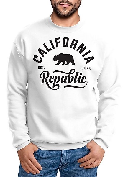 Neverless Sweatshirt Schöner California Republic Herren Pullover Sweatshirt günstig online kaufen