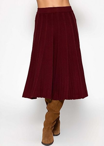 SASSYCLASSY Midirock Plissierter Strickrock für Damen Strukturierter Rock m günstig online kaufen