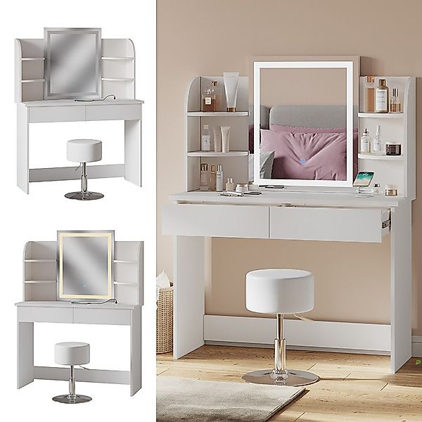 Vicco Schminktisch Charlotte, Weiß, 106 cm günstig online kaufen