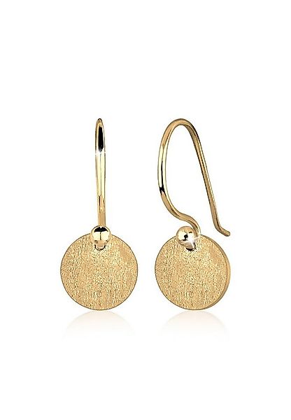 Elli Paar Ohrhänger Ohrhänge Plättchen Kreis Matt 925 Silber günstig online kaufen