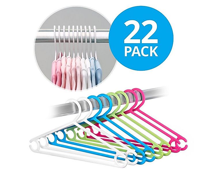 LaLoona Kleiderbügel Bunt, Babykleiderbügel 22 Stück Kinderkleiderbügel für günstig online kaufen