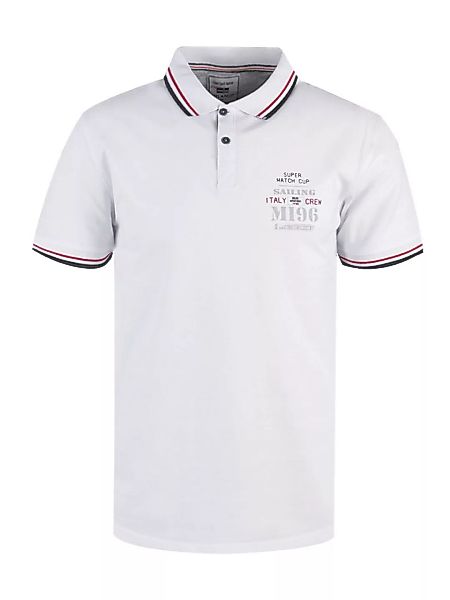 MILANO ITALY Herren Poloshirt, weiß günstig online kaufen
