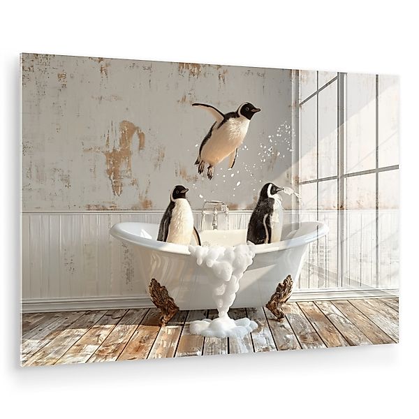 MuchoWow Acrylglasbild Vintage - Pinguin - günstig online kaufen