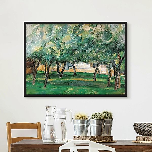 Bild mit Rahmen Kunstdruck - Querformat Paul Cézanne - Gehöft Normandie günstig online kaufen