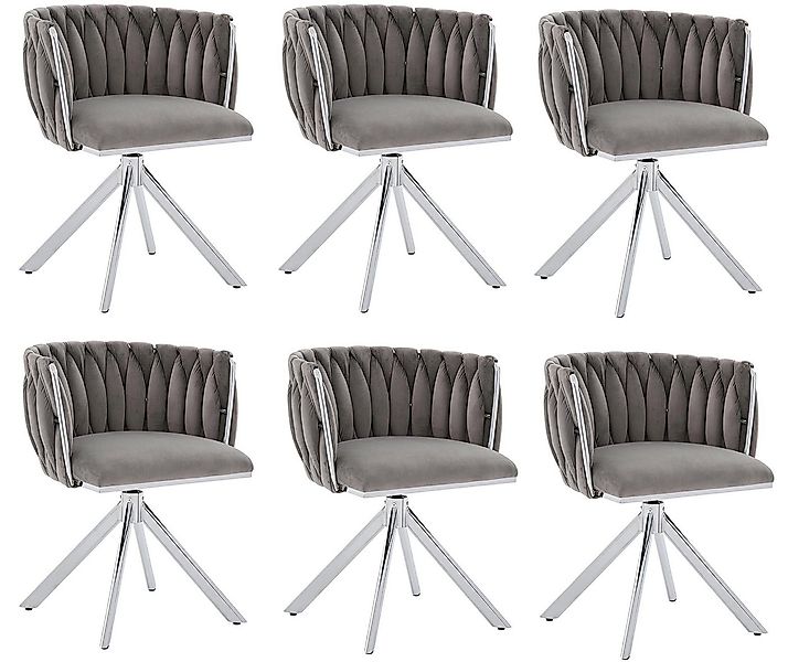 LVHOM Armlehnstuhl Set, 180° drehbar mit runden Rückenlehne, Wohnzimmerstuh günstig online kaufen