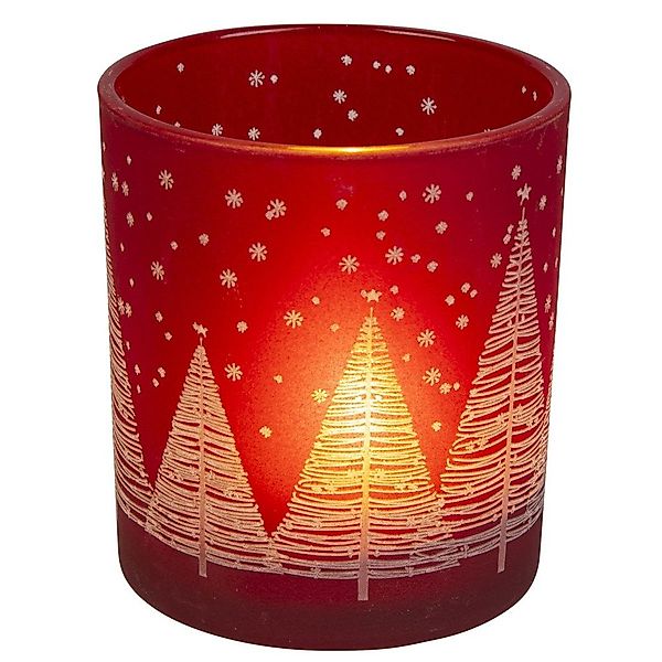 MICA Windlicht Windlicht - Tannenbaum schwarz/rot günstig online kaufen