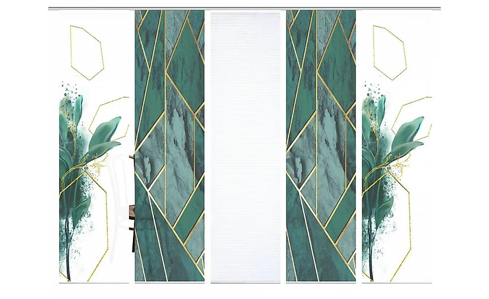 HOME in green Schiebegardine "SIGNUM" Paneelwagen 5 Stk. tlg. SET DIGITALDR günstig online kaufen