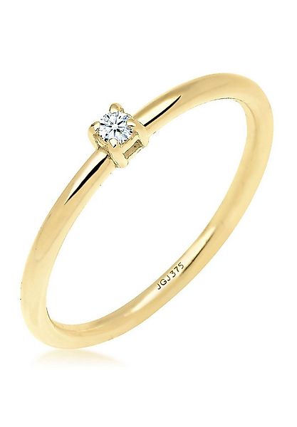 Elli DIAMONDS Verlobungsring Diamant Weiß Brillantschliff (0.03 ct) 375 Gel günstig online kaufen