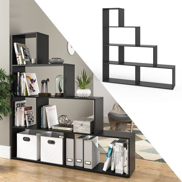 Vicco Raumteiler, Schwarz/Schwarz, 163 x 155 günstig online kaufen