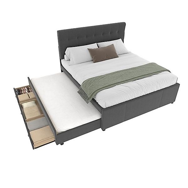 Ulife Polsterbett Doppelbett ausziehbares Bett Familienbett, Verstellbares günstig online kaufen