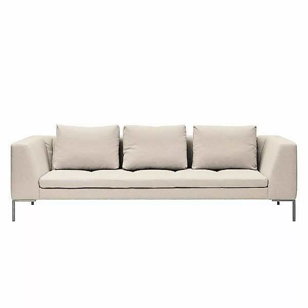 home24 Studio Copenhagen Sofa Madison 3-Sitzer Beige Webstoff 238x66x105 cm günstig online kaufen