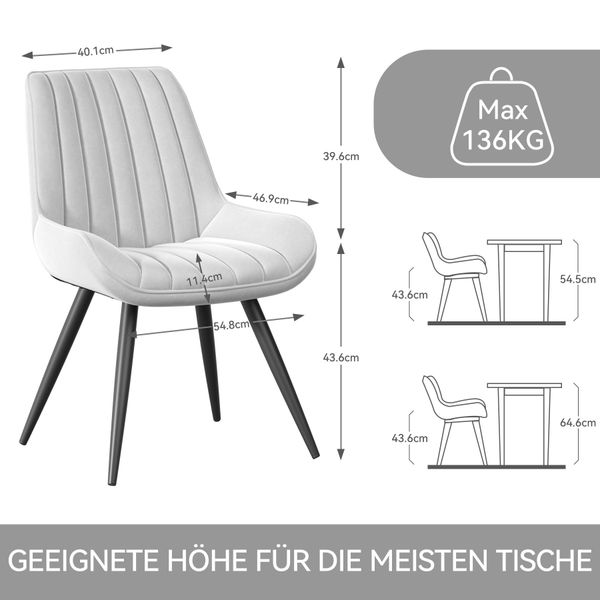 HawthyHome Esszimmerstuhl bequeme Polsterstühle Küchenstuhl (2 günstig online kaufen