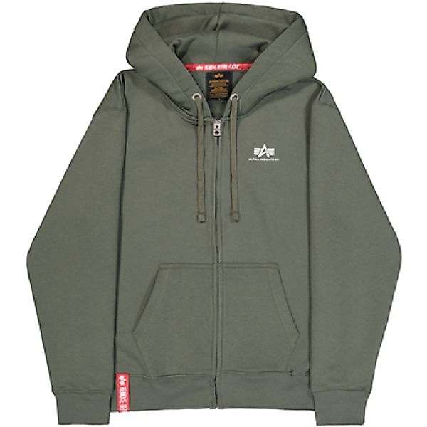 Alpha Industries  Sweatshirt Basic Zip Hoodie Small Logo - dark olive günstig online kaufen