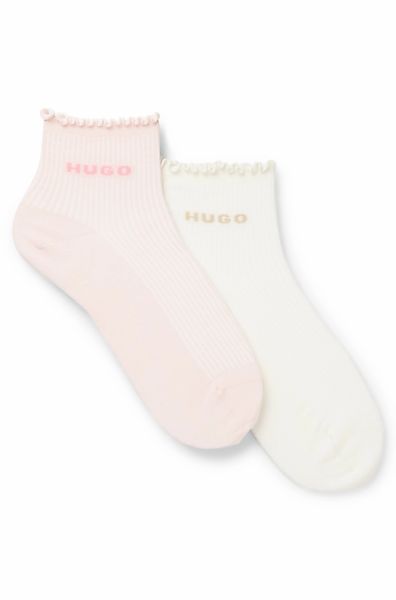 HUGO Underwear Kurzsocken mit gewellter Kante, Rippstruktur günstig online kaufen