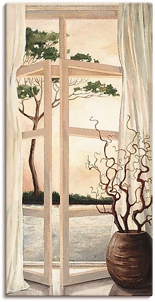 Artland Wandbild "Fensterbild Toskanischer Sonnenuntergang", Fensterblick, günstig online kaufen