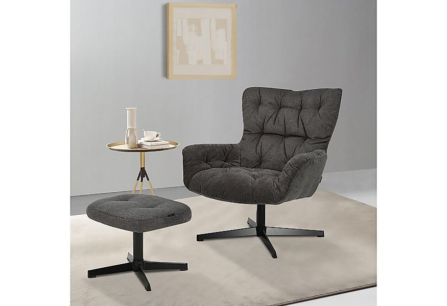 Home affaire Drehsessel VERGAS Ohrensessel mit Hocker im Set, Relaxsessel m günstig online kaufen