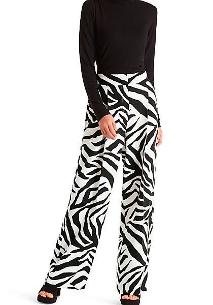 Marc Cain Stoffhose "Collection Animal Intense" Premium Damenmode mit Zebra günstig online kaufen