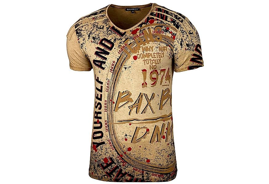 Baxboy T-Shirt Baxboy Verwaschen mit modernem V-Ausschnitt T-Shirt B-109 günstig online kaufen