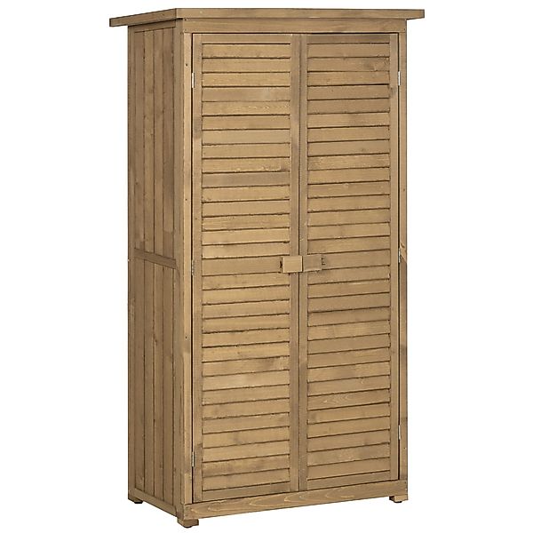 Outsunny Gerätehaus mit Lamellentüren, 3 Regale, günstig online kaufen