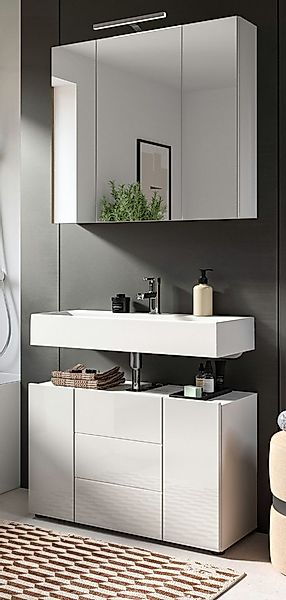 Inn.Furn Badmöbel-Set Larik, (Spiegelschrank und Waschbeckenunterschrank, w günstig online kaufen