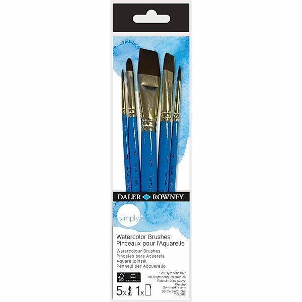 Daler Rowney Aquarellmalpinsel Simply 5er-Set günstig online kaufen