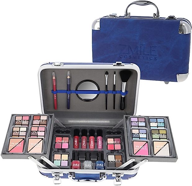 ZMILE COSMETICS Schmink-Koffer Schminkkoffer Traveller Blue Set 87 teilig günstig online kaufen