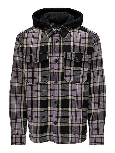 ONLY & SONS Blouson Shacket Karierte ONSMILO ONSMILO LIFE OVR JERSEY HOOD L günstig online kaufen