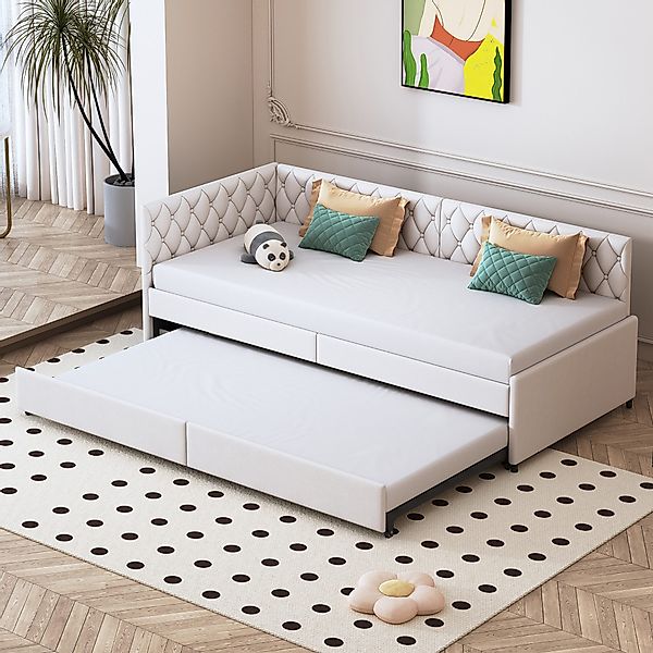 PXloue Schlafsofa Polsterbett Jugendbett, Multifunktionales L-förmiges günstig online kaufen