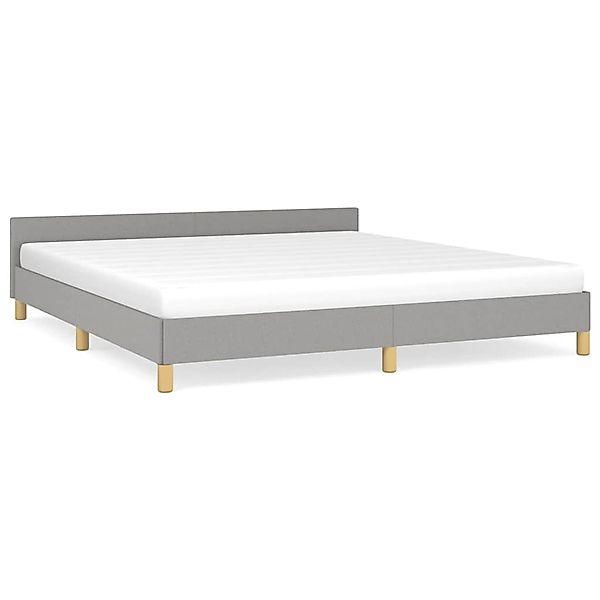 vidaXL Bettgestell ohne Matratze Hellgrau 160x200 cm Stoff 347423 günstig online kaufen