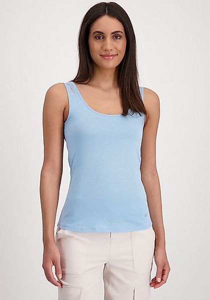 Monari Tanktop Top Basic Nietenträger Mit tiefem Rundhalsausschnitt günstig online kaufen