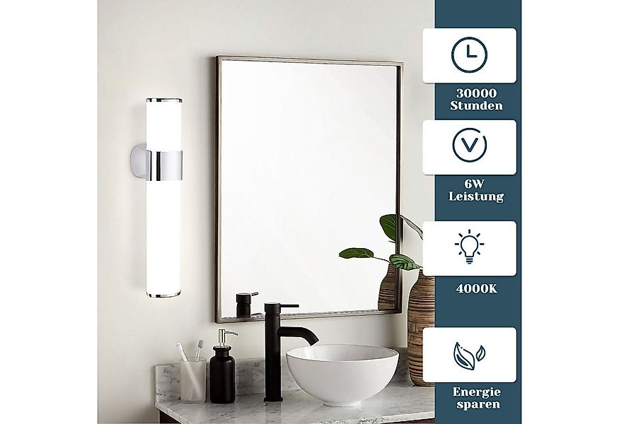 Nettlife LED Spiegelleuchte Spiegelleuchte Led Wandlampe 35cm, LED fest int günstig online kaufen