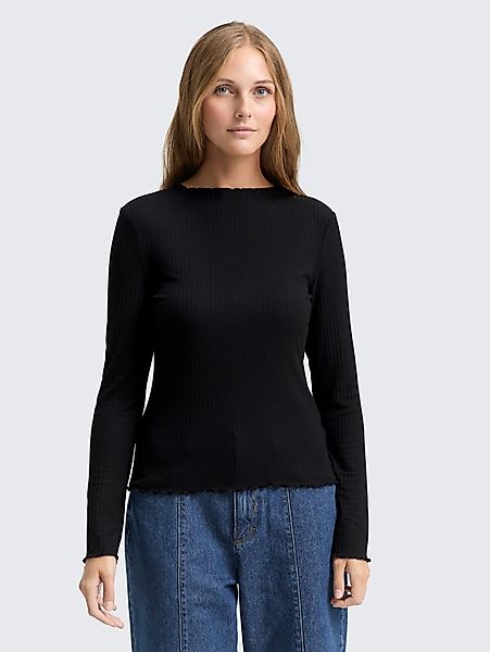 TOM TAILOR Denim Langarmshirt Ripp Langarmshirt günstig online kaufen