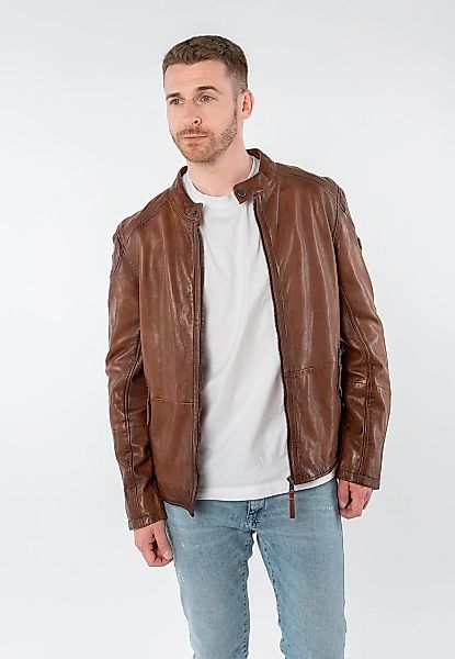Mauritius Lederjacke "MMBaydo" mit Bikerkragen günstig online kaufen