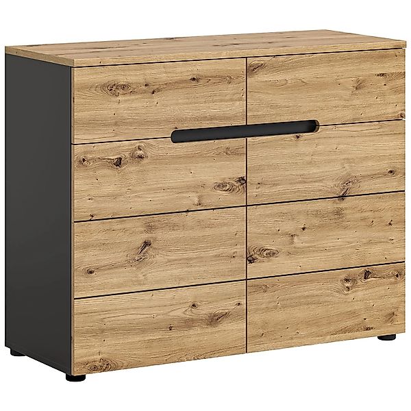 ebuy24 Canu Kommode 2 Schubladen 2 Türen Eiche Dekor günstig online kaufen