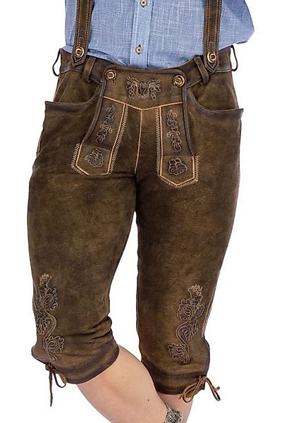 Maddox Trachtenlederhose Kniebundlederhose - MEINRAD - hopfen günstig online kaufen