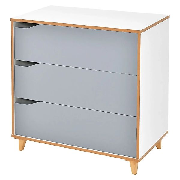 Costway Kommode Grau 75 x 42 x 75 cm Schubladen Schlafzimmer günstig online kaufen