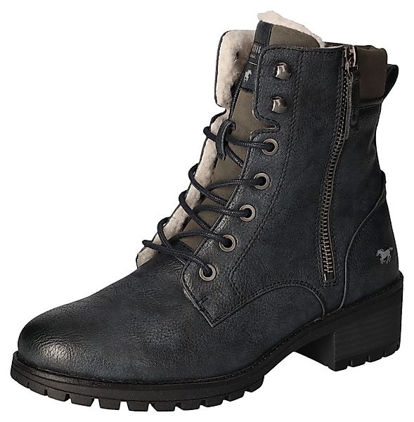Mustang Shoes Schnürboots, Schnürstiefelette, Blockabsatz, in günstig online kaufen