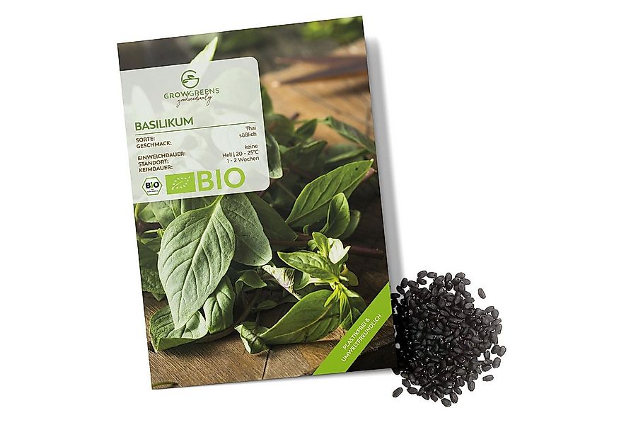 Growgreens Kräutersamen BIO Thai Basilikum Samen - Küchenkräuter Saatgut bi günstig online kaufen