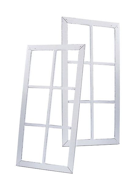 Spetebo Wanddekoobjekt Deko Fensterrahmen aus Holz shabby weiß (Set, 2 St., günstig online kaufen