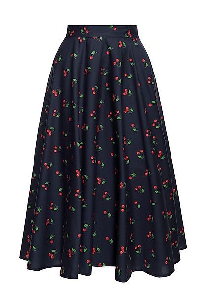 QueenKerosin A-Linien-Rock Cherry mit Allover-Print günstig online kaufen