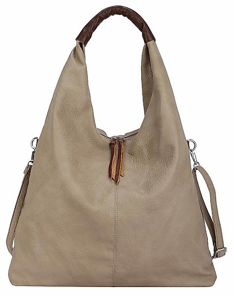 ITALYSHOP24 Schultertasche XXL Damen Shopper Tasche Freizeittasche Hobo Bag günstig online kaufen
