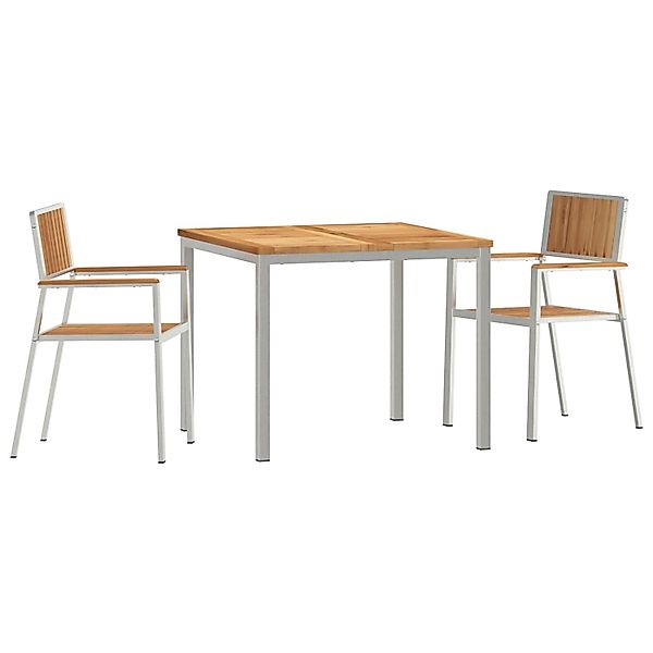 vidaXL 3tlg Garten Essgruppe aus Massivem Teakholz 3334797 günstig online kaufen