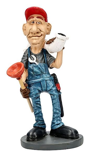 Figuren Shop GmbH Dekofigur Klempner Figur – Lustige Handwerker Statue Samm günstig online kaufen