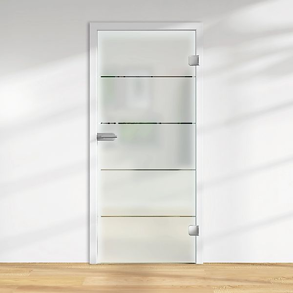 Glasdrehtür ESG Floatglas Dekor Siebdruck 36/38 DIN Rechts 1972 x 834 x 8 m günstig online kaufen