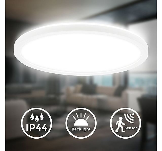 B.K.Licht LED Deckenleuchte LED Panel Bewegungsmelder IP44 weiß - BKL1604, günstig online kaufen