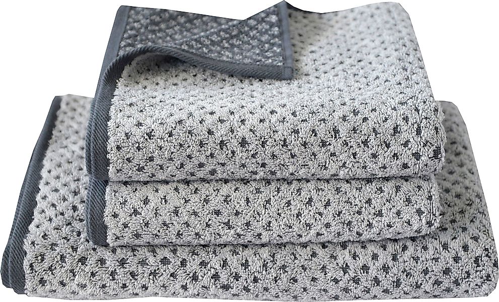 Dyckhoff Handtuch Set "Golden Shades Rhombus" 3 Stk. Walkfrottier 2 Handtüc günstig online kaufen