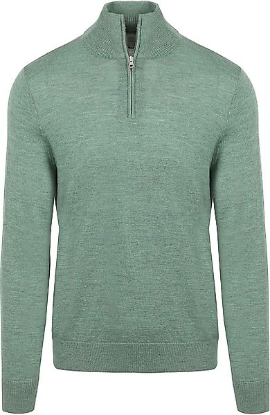 King Essentials The Michael Half Zip Pull Merino Grün - Größe M günstig online kaufen