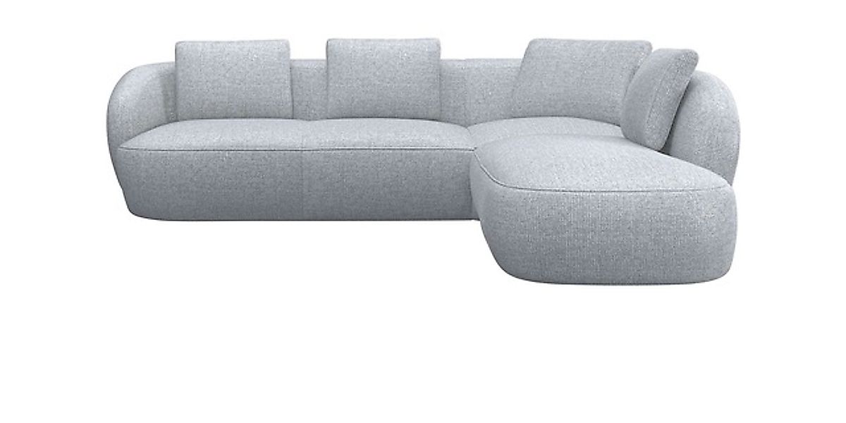 FLEXLUX Ecksofa »Torino, rund, L-Form, Sofa-Ecke mit Ottomane«, Modernes, o günstig online kaufen